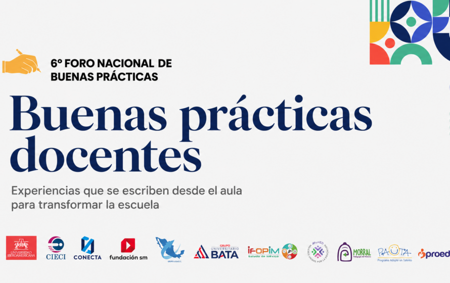 Imagen destacada de la nota “Buenas prácticas docentes”, con el logotipo del 6º Foro Nacional de Buenas Prácticas, un marco geométrico de colores y los logotipos de las instituciones participantes.